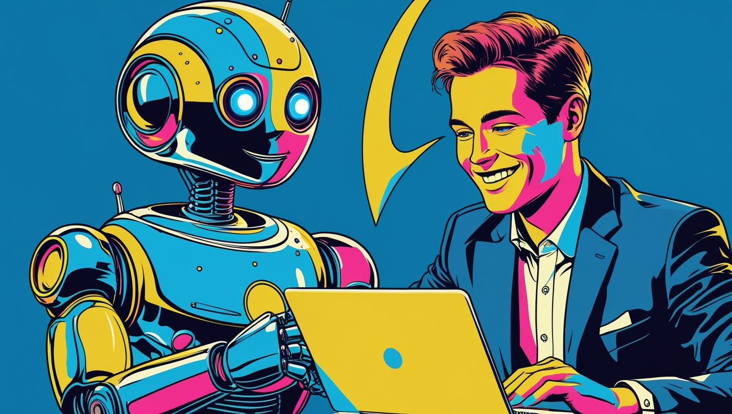 An AI brain helping a startup founder