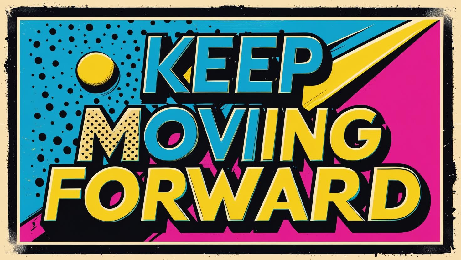 Lewis and the Robinson family, with the motto 'Keep Moving Forward'